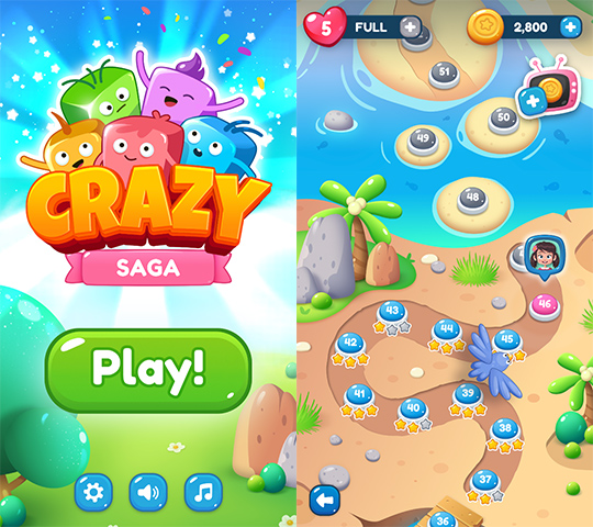 Crazy Saga - Match 3 Games